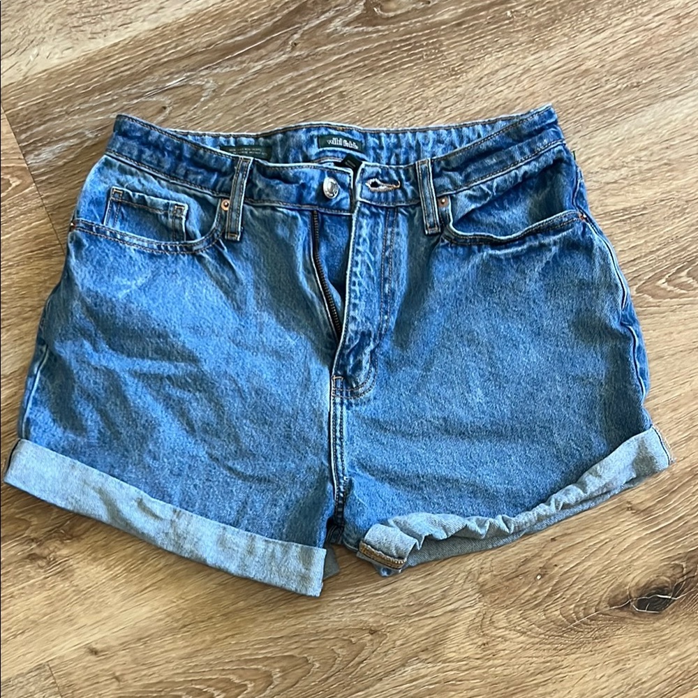 Wild fable Blue Jean Shorts Classic Cut-Off Style with stitching on back pocket